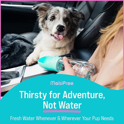 Professional Title: "Portable Dog Water Dispenser - Lightweight, Leak-Proof Travel Bottle for Dogs - Ideal for Outdoor Activities such as Walking and Hiking - Pet Accessories (19Oz, Blue)"